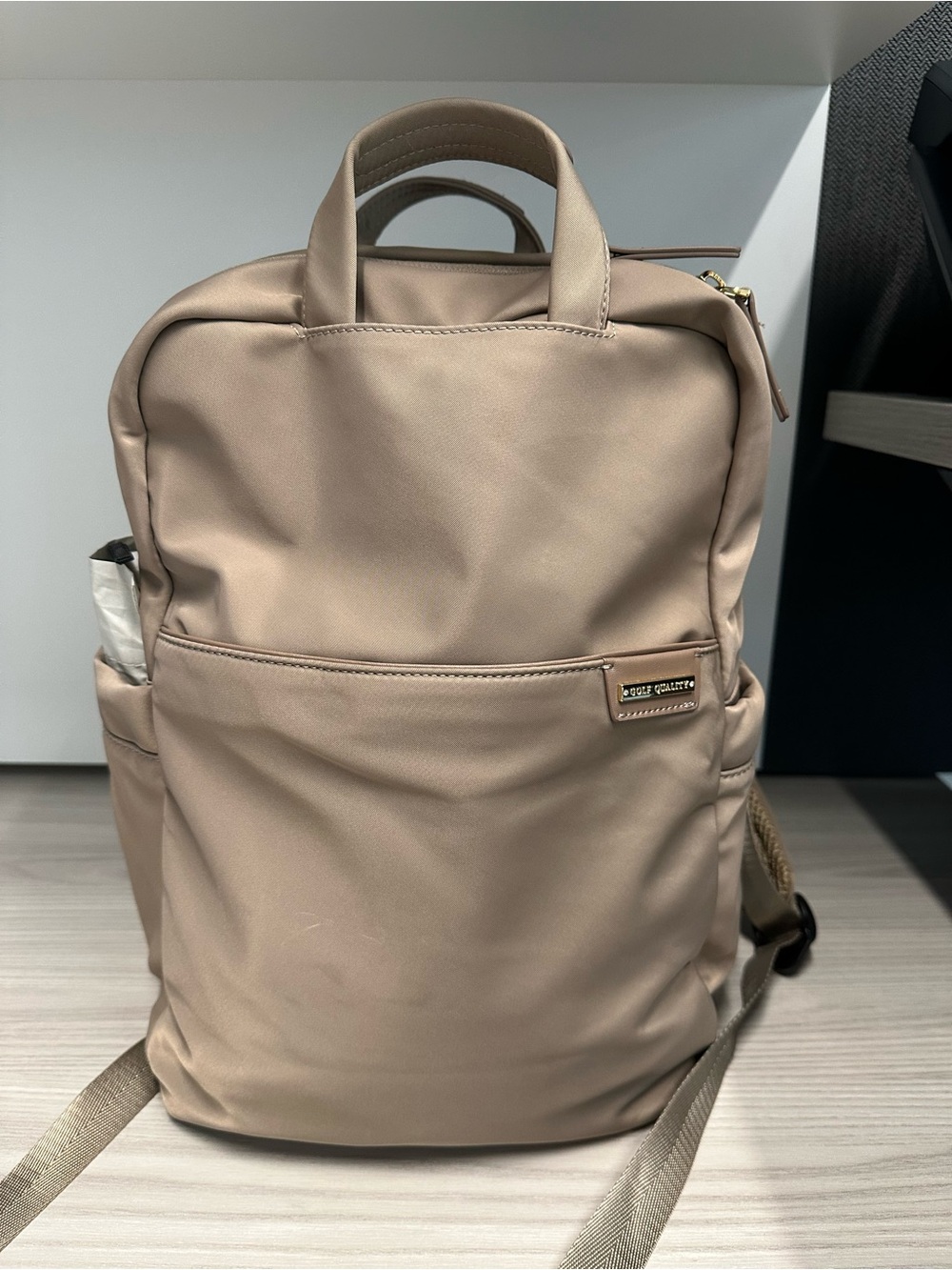 Taupe Women’s Backpack - Compact Everyday Bag